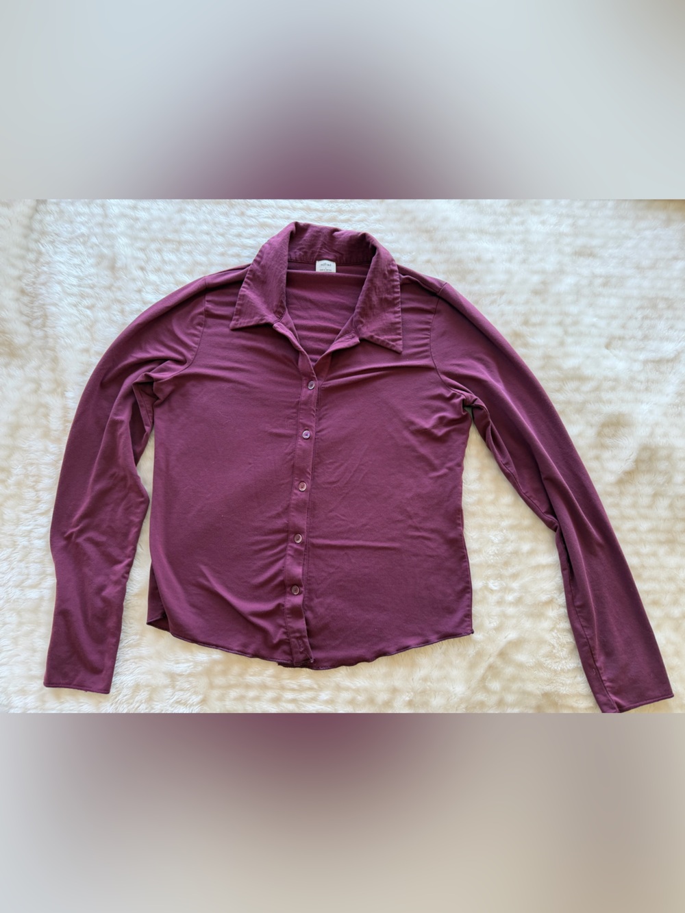 Wilfred “Pose” Long Sleeve Top | Aritzia | Berry/Wine